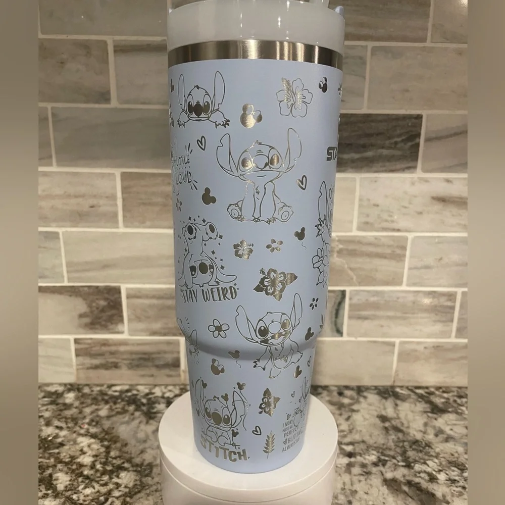 Lilo and stitch laser engraved Stanley Tumbler cup 30 oz 40 oz NEW choose color - Picture 3 of 7